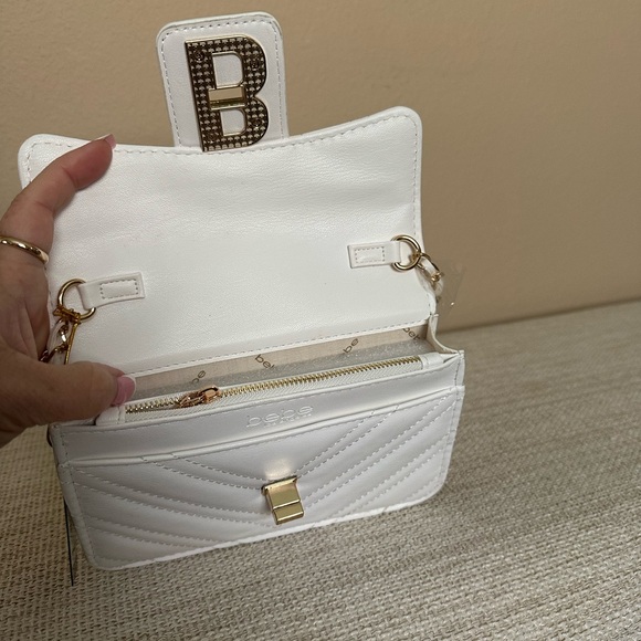 Bebe Rain Crossbody Purse, White, NWT - Picture 2 of 3